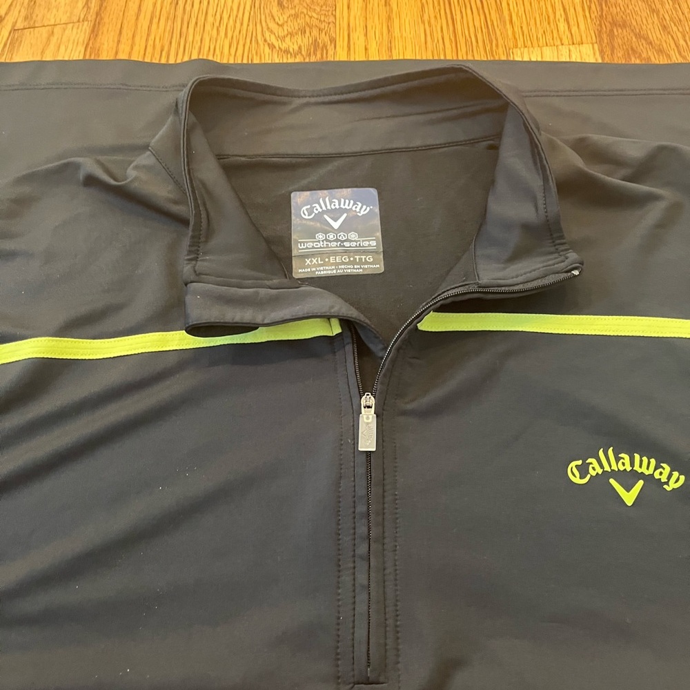 Callaway Black Pullover with Neon Green Accents